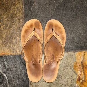 Rainbow Tan Sandals Comfortable Flip-Flops